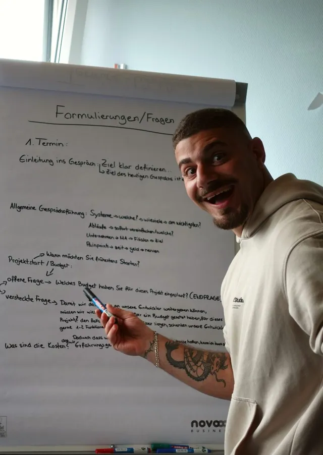 Workshop am Flipchart im Büro